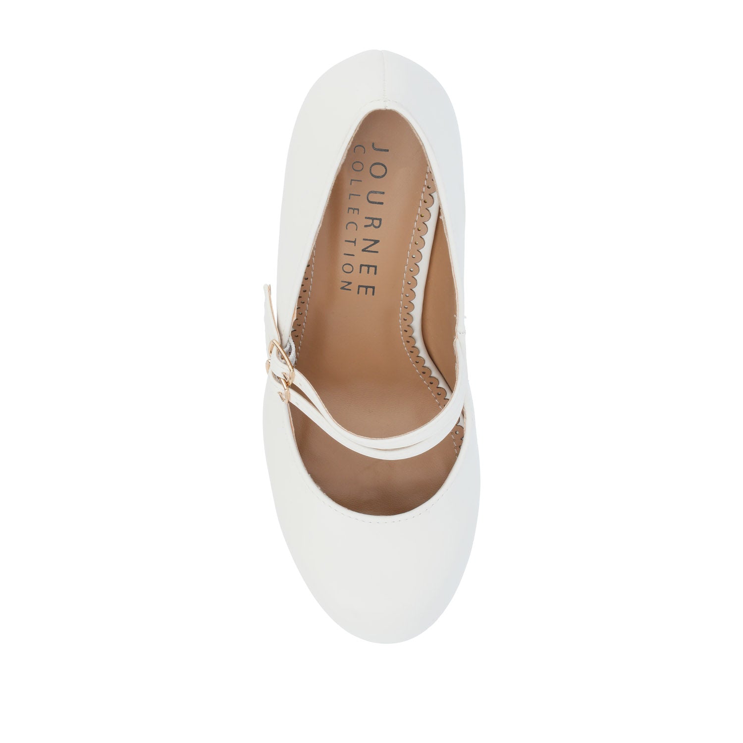 WINDY CROCO MARY JANE PUMP HEELS IN WIDE - White