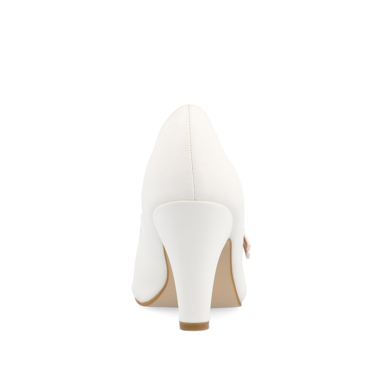 WINDY MARY JANE PUMP HEELS IN CROCO - White