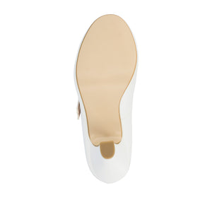 WINDY MARY JANE PUMP HEELS IN CROCO - White