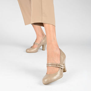 WINDY CROCO MARY JANE PUMP HEELS IN WIDE