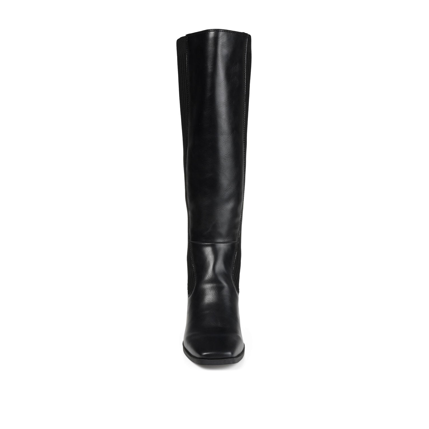 WINNY KNEE HIGH BOOTS IN VEGAN LEATHER - Black