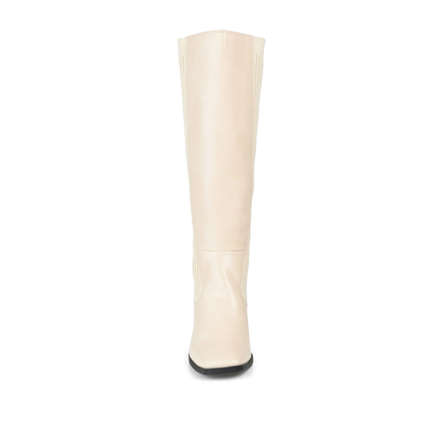 WINNY KNEE HIGH BOOTS IN VEGAN LEATHER - Bone