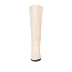 WINNY KNEE HIGH BOOTS IN VEGAN LEATHER - Bone
