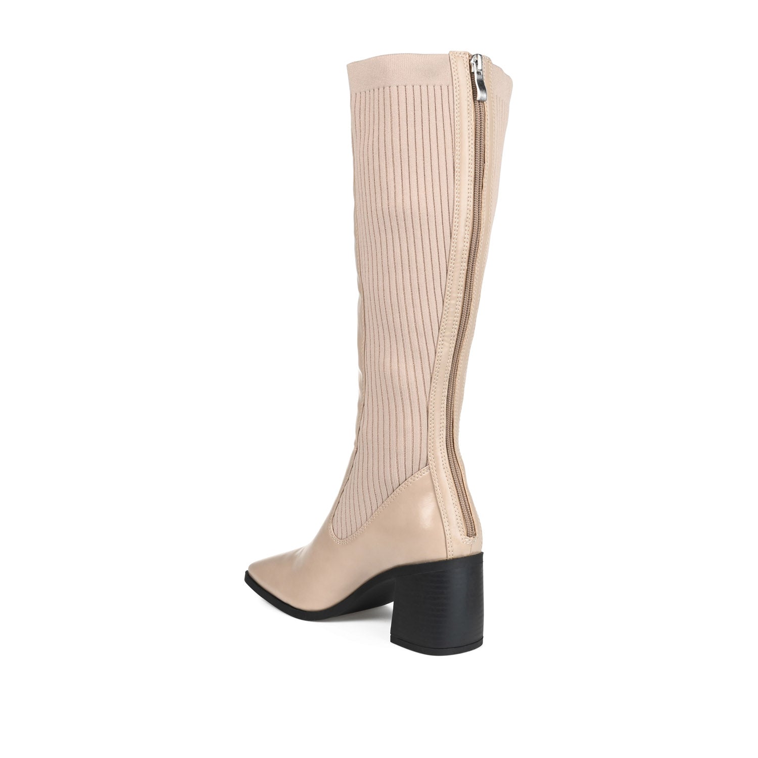 WINNY KNEE HIGH BOOTS IN VEGAN LEATHER - Taupe