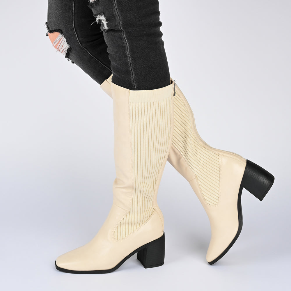 WINNY KNEE HIGH BOOTS IN WIDE CALF