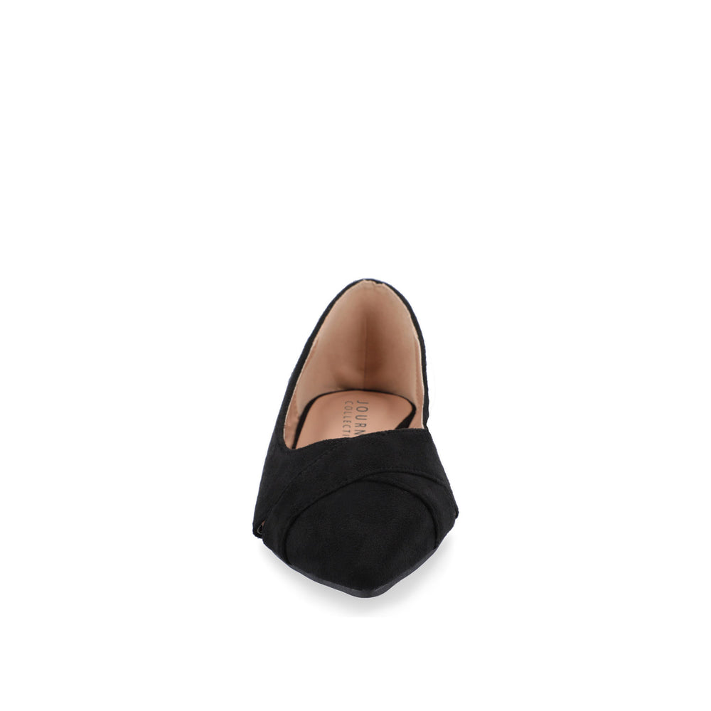 WINSLO POINTED TOE FLATS IN FAUX SUEDE