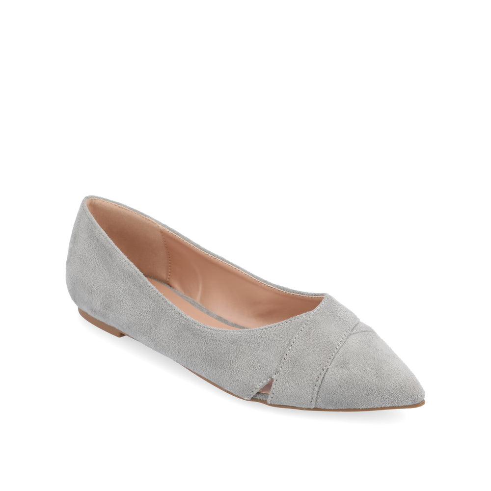 WINSLO POINTED TOE FLATS IN FAUX SUEDE