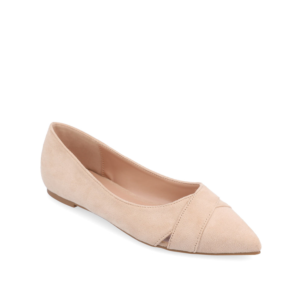 WINSLO POINTED TOE FLATS IN FAUX SUEDE