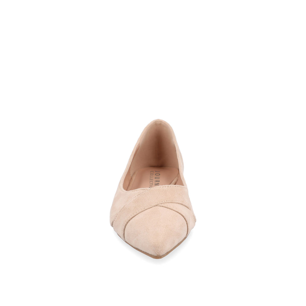 WINSLO POINTED TOE FLATS IN FAUX SUEDE