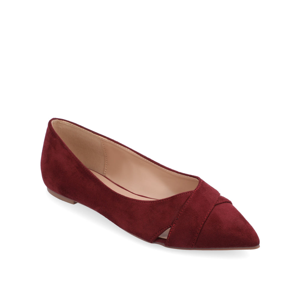 WINSLO POINTED TOE FLATS IN FAUX SUEDE