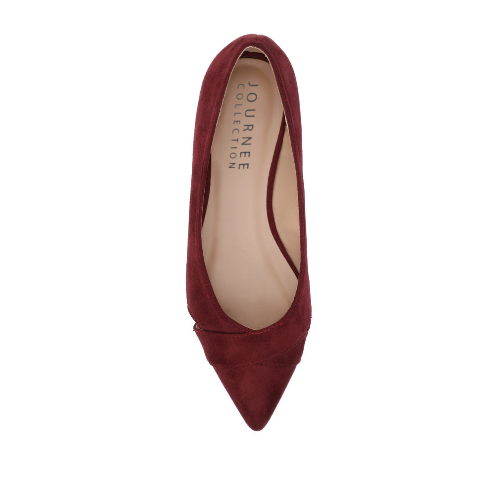 WINSLO POINTED TOE FLATS IN FAUX SUEDE