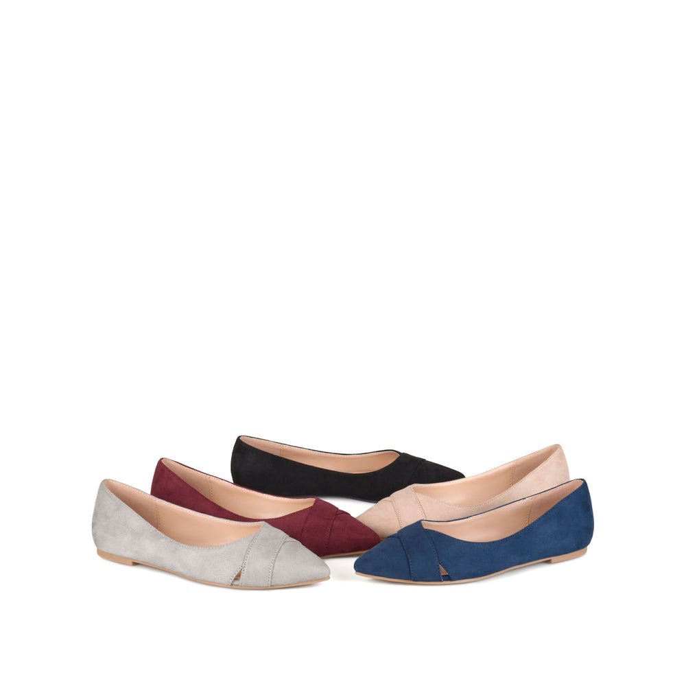 WINSLO POINTED TOE FLATS IN FAUX SUEDE