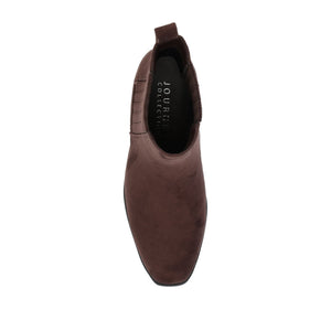 WRENLEY CHELSEA BOOTIES IN FAUX SUEDE - Brown