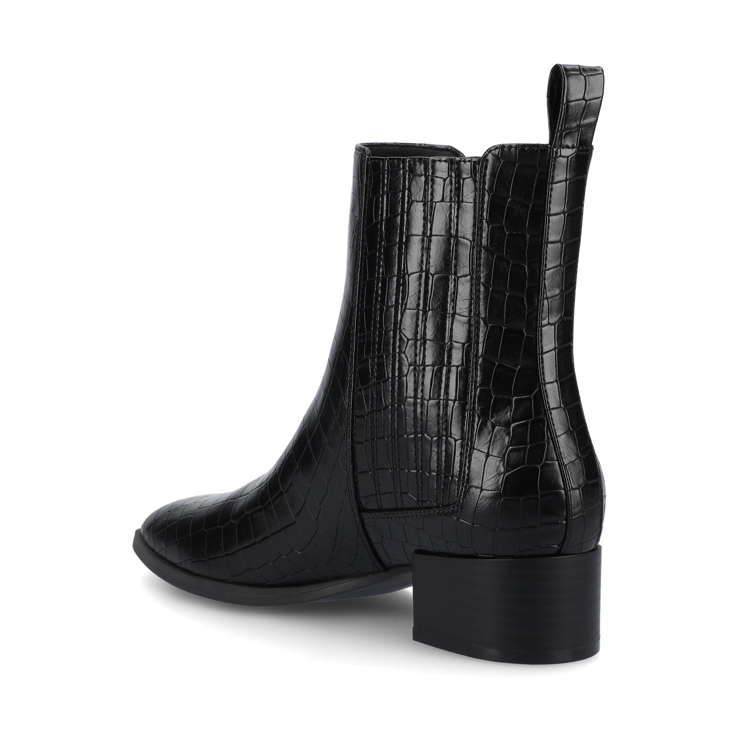 WRENLEY CHELSEA BOOTIES IN WIDE - Croco Black