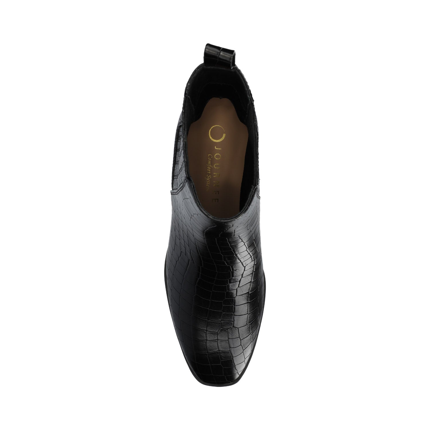 WRENLEY CHELSEA BOOTIES IN FAUX SUEDE - Croco Black