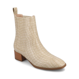 WRENLEY CHELSEA BOOTIES IN WIDE - Croco Beige