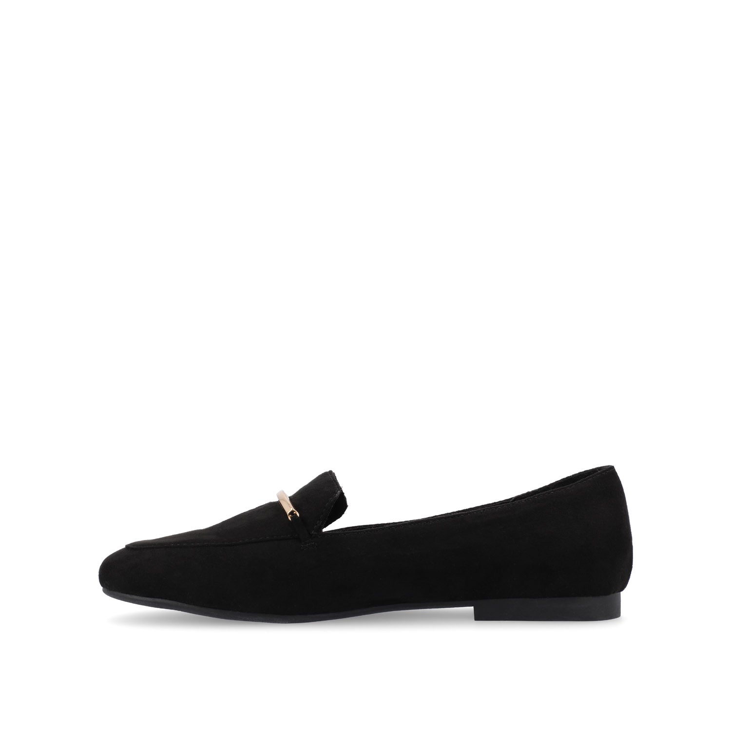 WRENN FAUX SUEDE FLATS IN WIDE - Black Faux Suede