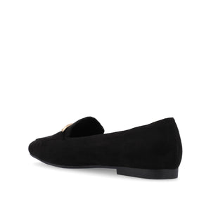 WRENN FAUX SUEDE FLATS IN WIDE - Black Faux Suede