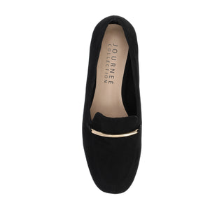 WRENN FAUX LEATHER LOAFER FLATS IN WIDE