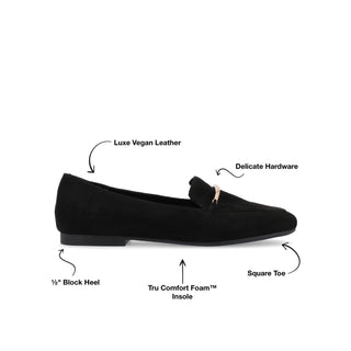 WRENN FAUX LEATHER LOAFER FLATS IN WIDE