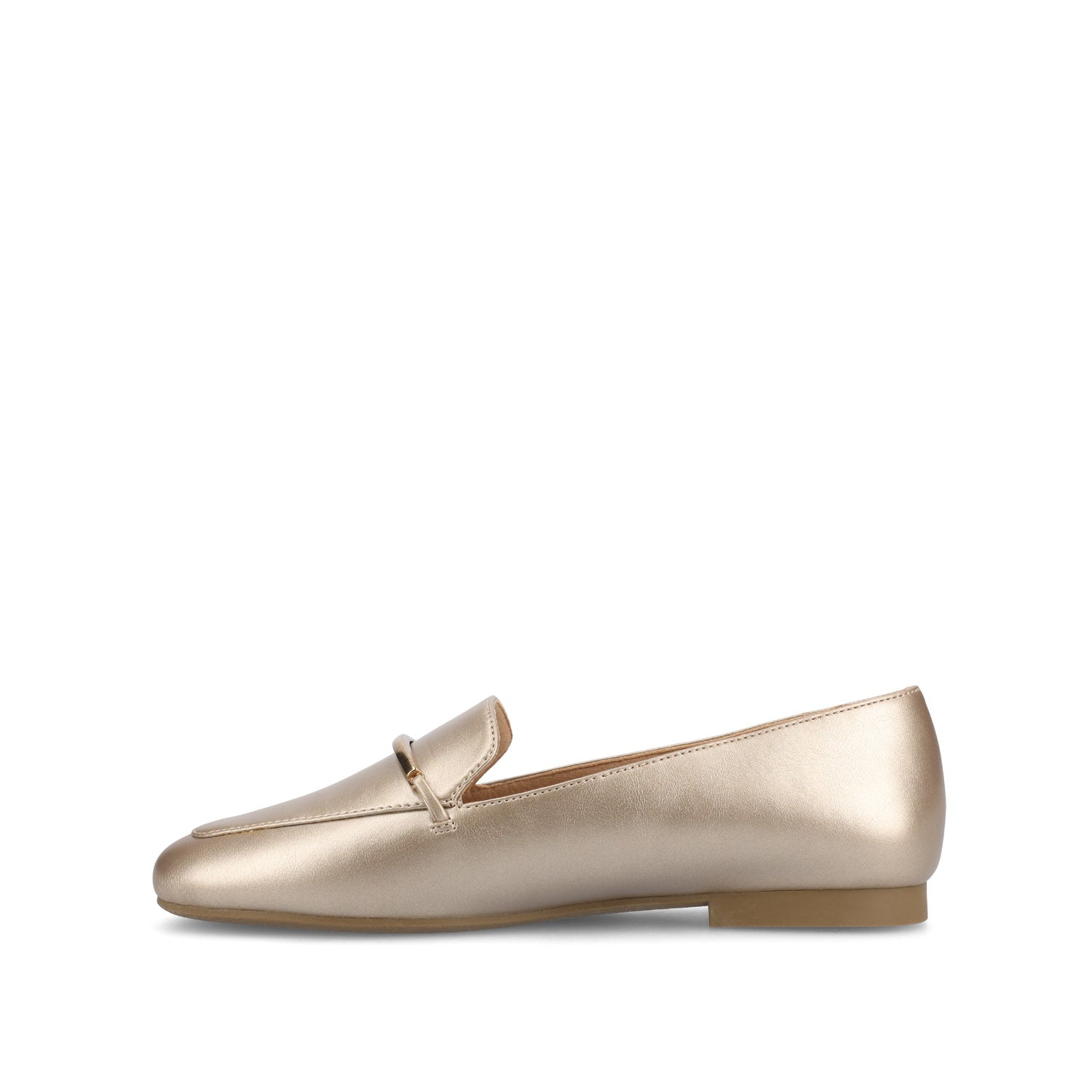 WRENN LOAFER FLATS IN VEGAN LEATHER - Champagne PU