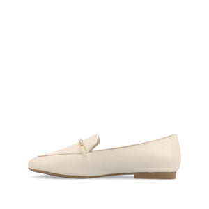 WRENN LOAFER FLATS IN PRINT - Ivory Lizard