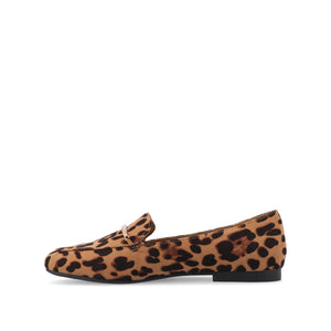 WRENN PRINTED LOAFER FLATS IN WIDE - Leopard Faux
