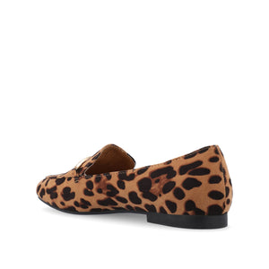 WRENN PRINTED LOAFER FLATS IN WIDE - Leopard Faux
