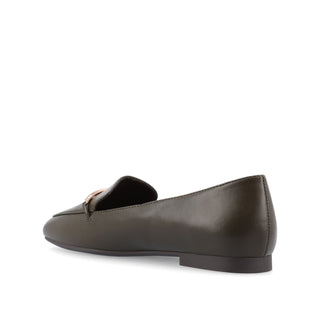 WRENN FAUX LEATHER LOAFER FLATS IN WIDE