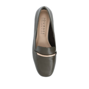 WRENN LOAFER FLATS IN VEGAN LEATHER - Olive PU