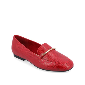 WRENN PRINTED LOAFER FLATS IN WIDE - Red Lizard