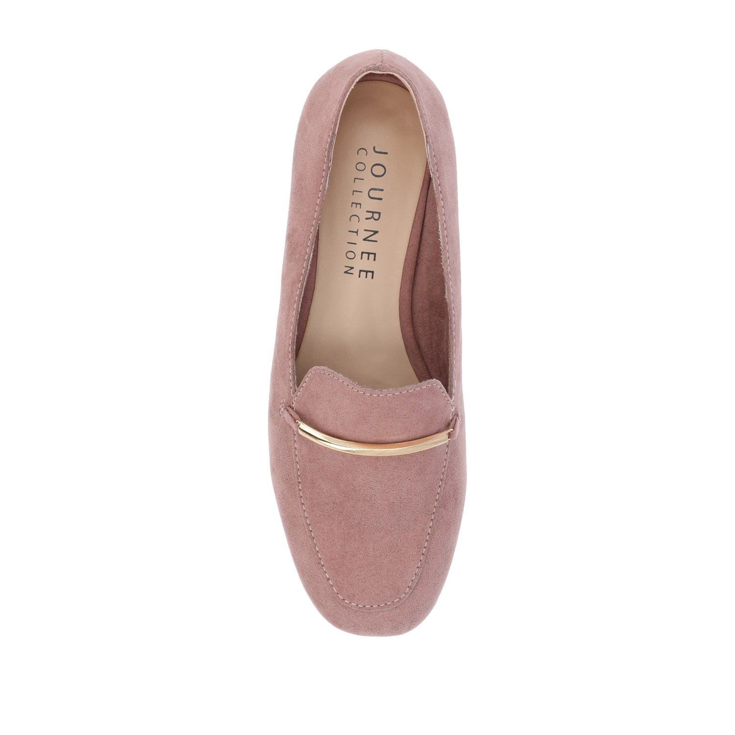 WRENN FAUX SUEDE FLATS IN WIDE - Rose Faux Suede