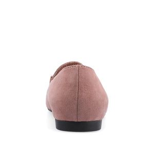 WRENN FAUX SUEDE FLATS IN WIDE - Rose Faux Suede