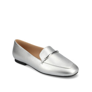 WRENN LOAFER FLATS IN VEGAN LEATHER - Silver PU
