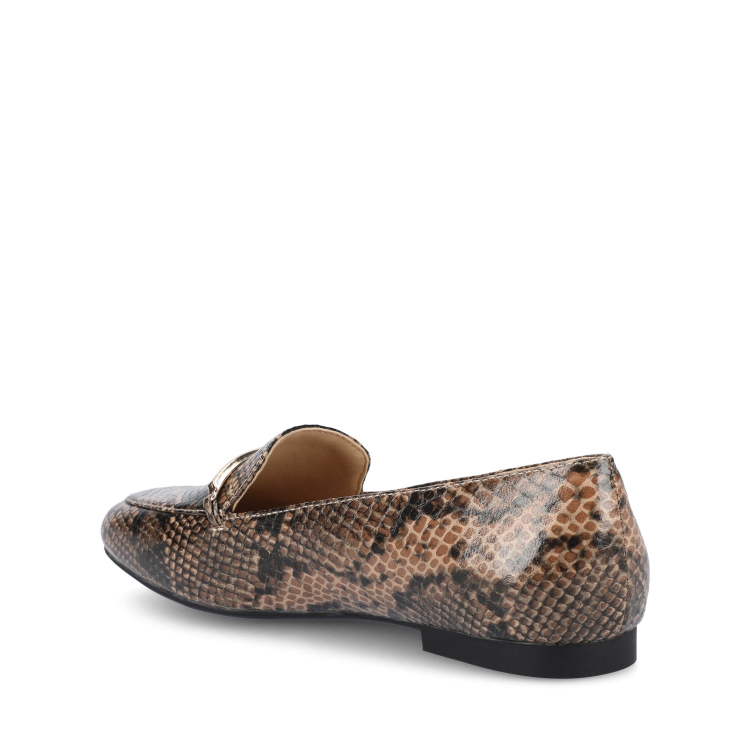 WRENN LOAFER FLATS IN PRINT - Brown Snake