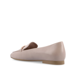 WRENN LOAFER FLATS IN VEGAN LEATHER - Taupe PU