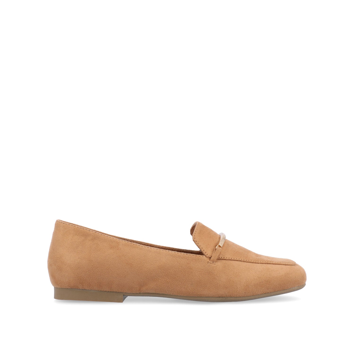 WRENN LOAFER FLATS IN FAUX SUEDE - Tan Faux Suede
