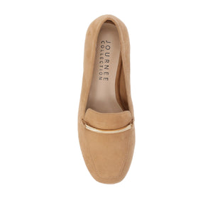 WRENN FAUX SUEDE FLATS IN WIDE - Tan Faux Suede