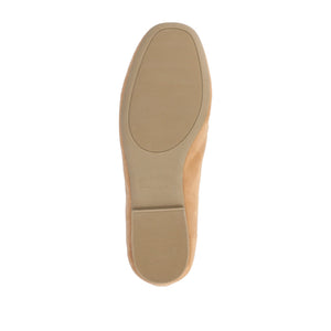 WRENN LOAFER FLATS IN FAUX SUEDE - Tan Faux Suede