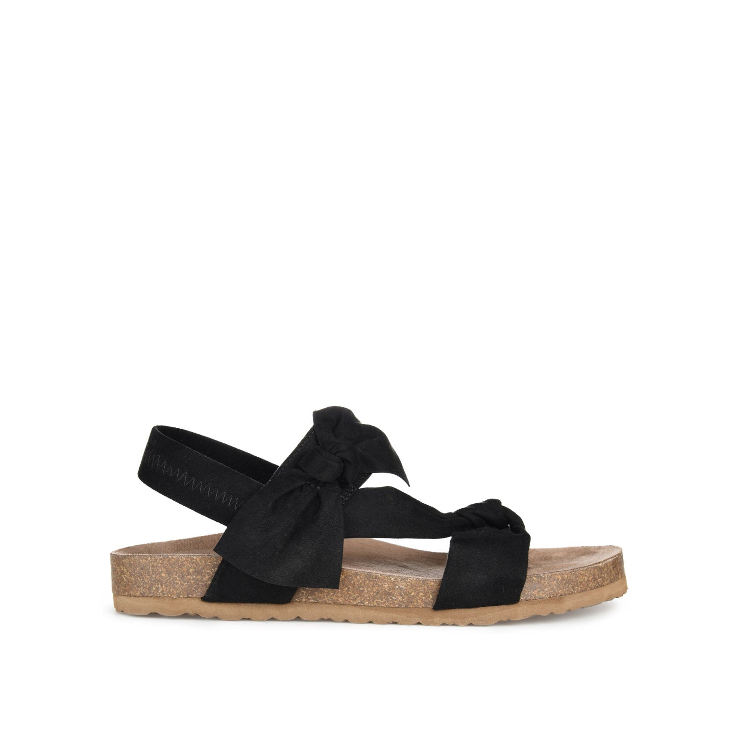 XANNDRA CHUNKY SANDALS IN FAUX SUEDE - Black