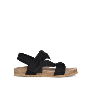 XANNDRA CHUNKY SANDALS IN FAUX SUEDE - Black