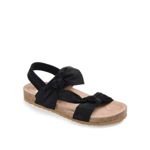 XANNDRA CHUNKY SANDALS IN FAUX SUEDE - Black