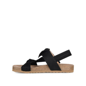 XANNDRA CHUNKY SANDALS IN FAUX SUEDE - Black