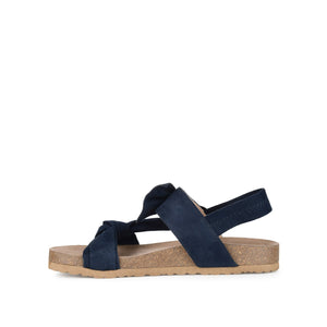 XANNDRA CHUNKY SANDALS IN FAUX SUEDE - Blue