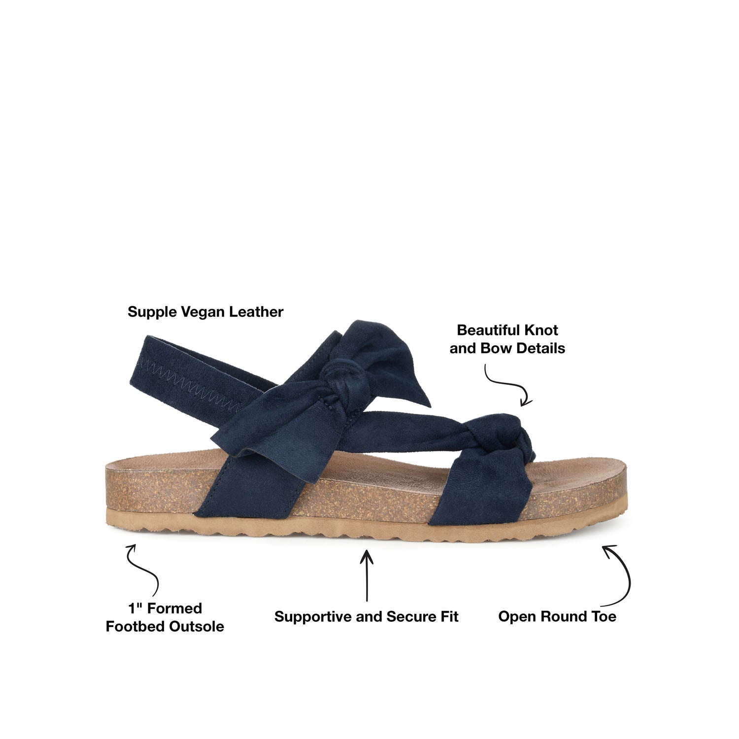 XANNDRA CHUNKY SANDALS IN FAUX SUEDE - Blue