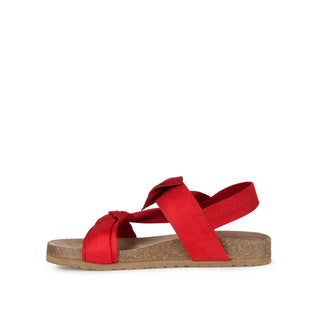 XANNDRA CHUNKY SANDALS IN FAUX SUEDE