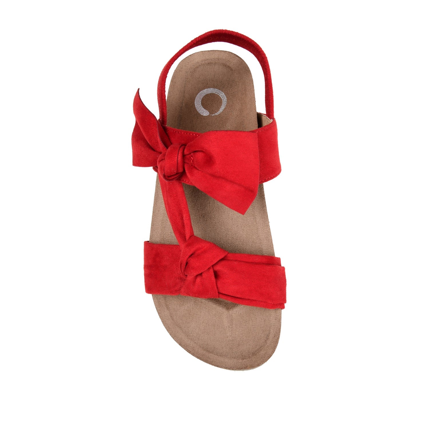XANNDRA CHUNKY SANDALS IN FAUX SUEDE - Red