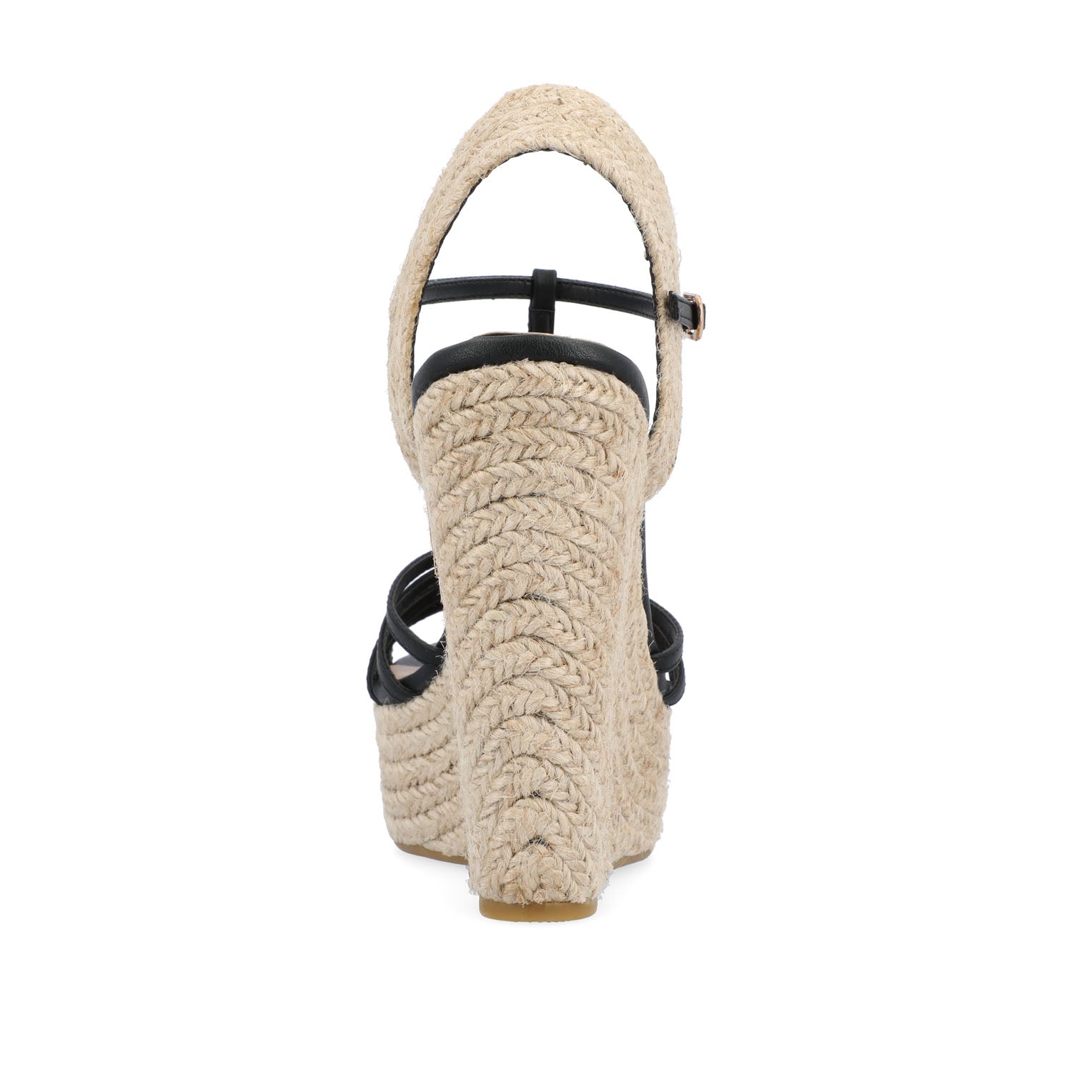 YARA ESPADRILLE WEDGE HEELED SANDALS - Black