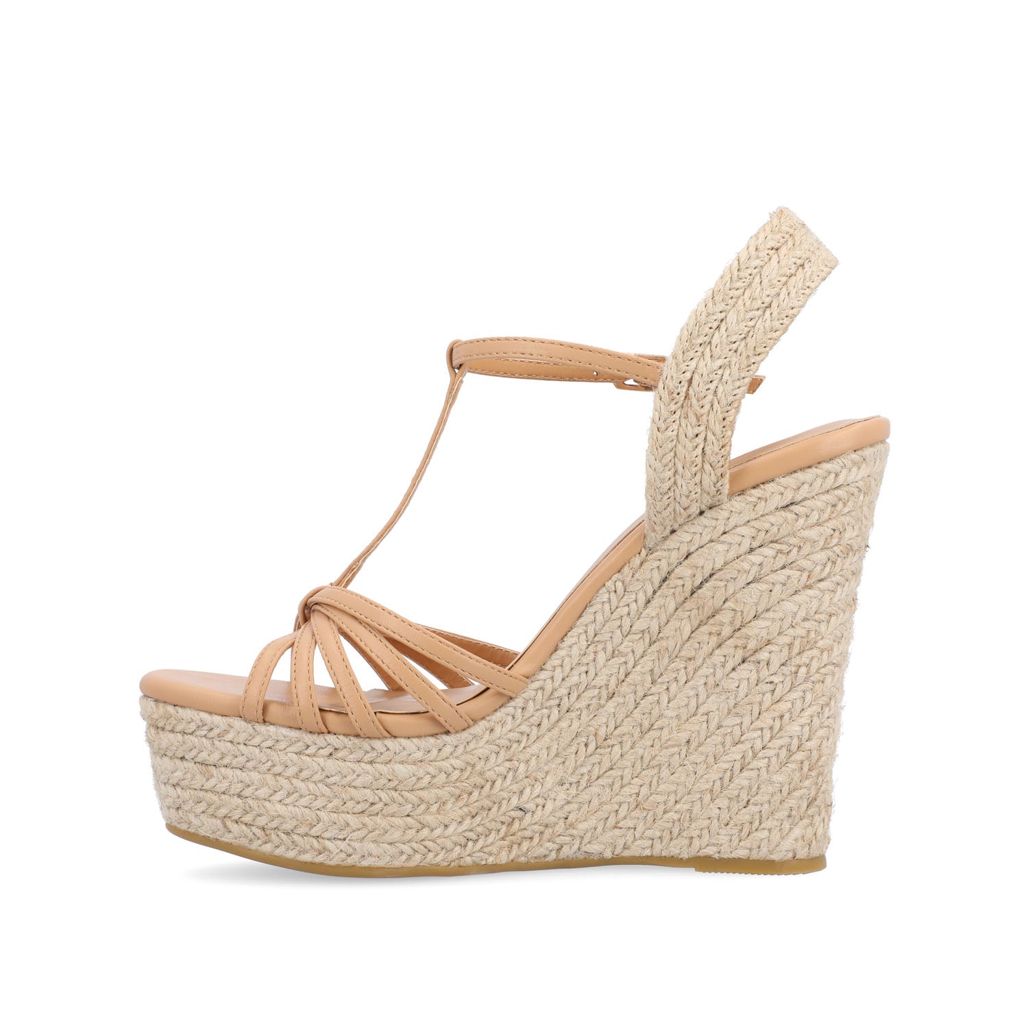 YARA ESPADRILLE WEDGE HEELED SANDALS - Brown