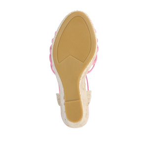 YARA ESPADRILLE WEDGE HEELED SANDALS - Pink